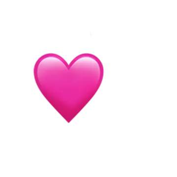 a pink heart on a white background