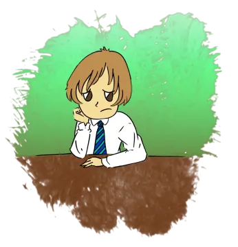 a person sitting at a table with a tie on
