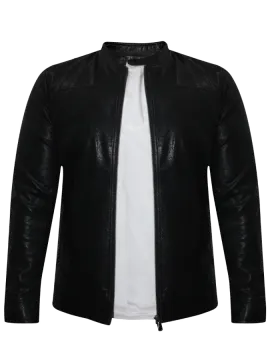 a black leather jacket