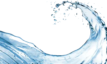 water splash on white background