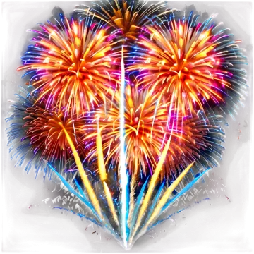 fireworks in the shape of a heart