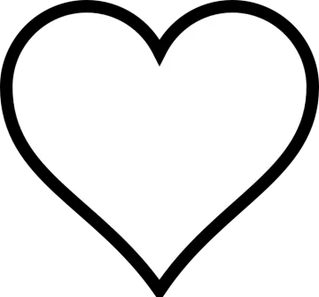 a black and white heart