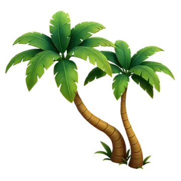 two palm trees clipart