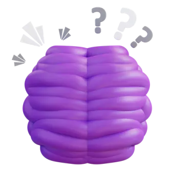 a purple couch with question marks on it