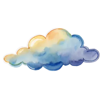 a watercolor drawing of a cloud