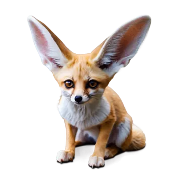 a small fox is sitting on the floor