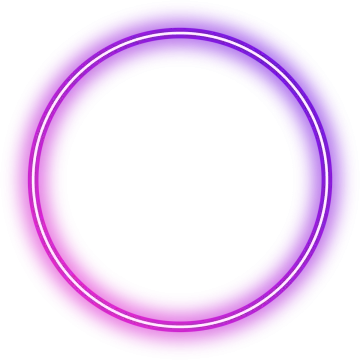 a purple neon circle on a white background