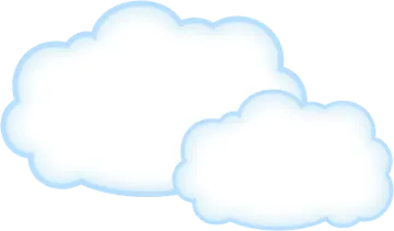 three white clouds on a white background