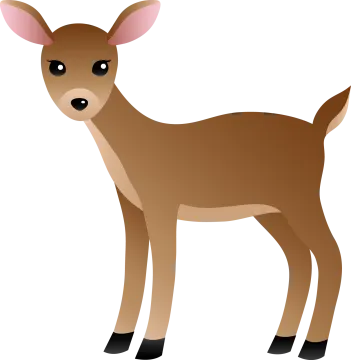 a brown deer standing on a white background