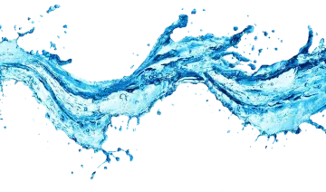 water splash on white background