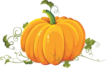 a pumpkin with vines around it