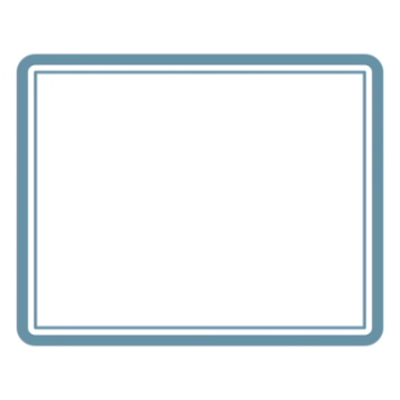 a square frame with a blue border