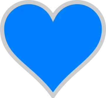 a blue heart on a white background