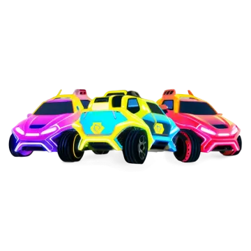 a colorful toy car on a white background