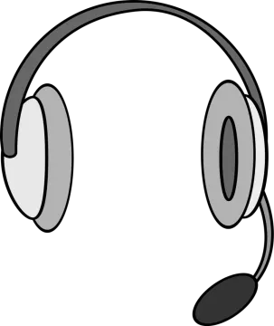 a headset with headphones