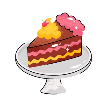 a piece of cake on a plate