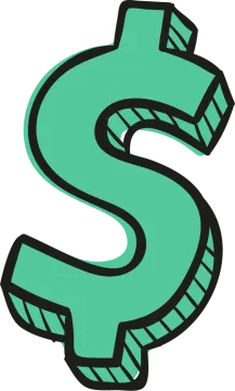 a green dollar sign