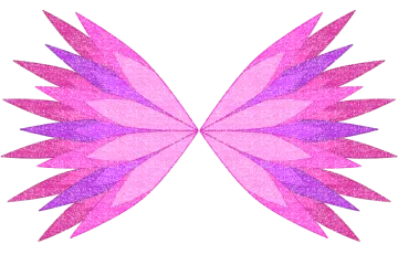 a pair of pink and purple wings
