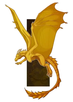 a yellow dragon flying in the air