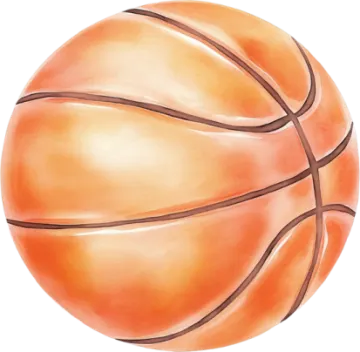 a watercolor drawing of a basketball ball