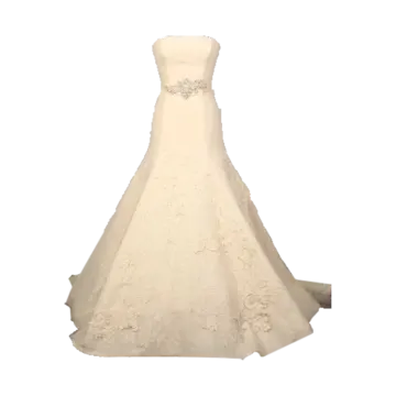 a wedding dress on a white background