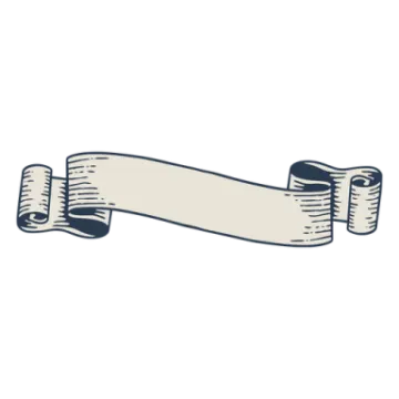 an old scroll with a blank ribbon