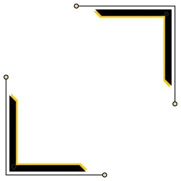 a black and yellow frame with a white background