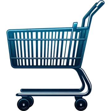 a blue shopping cart