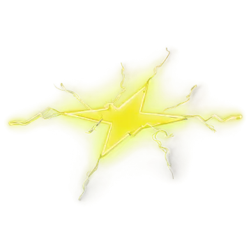 a yellow star on white background