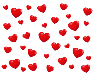a lot of red hearts on a white background