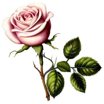 a pink rose on a white background