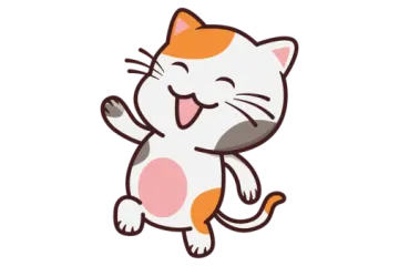 an orange and white cat with its mouth open