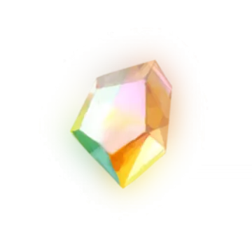 the face of a rainbow colored diamond