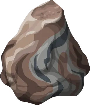 a rock on a white background