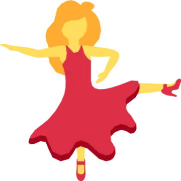 a woman in a red dress is dancing