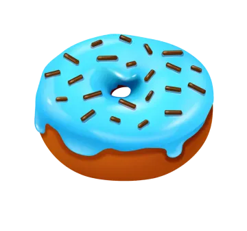 a donut with chocolate sprinngs on it
