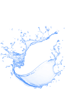 water splash isolated on white background photo