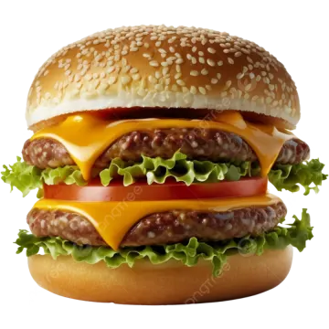 a hamburger with cheese, tomato and lete
