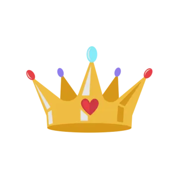 a crown with hearts on it