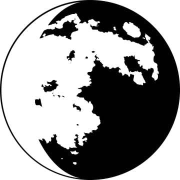 a black and white image of the earth