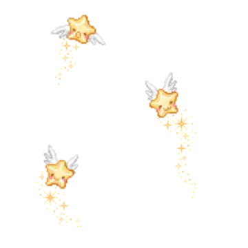 a cross stitch pattern with two small yellow stars