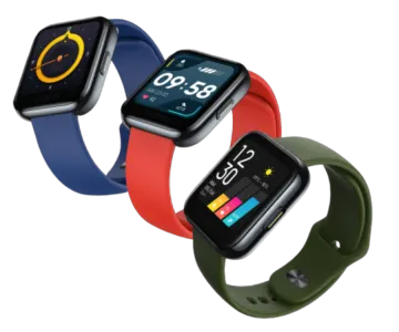 three apple watch bands in different colors