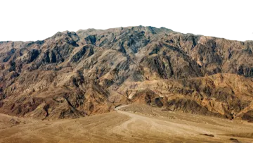 the mountains are brown