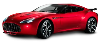 a red sports car on a white background