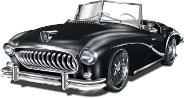 the car is black and silver