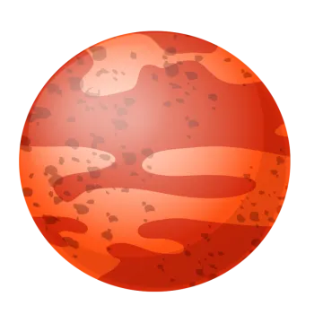 an orange sphere with spots on it
