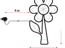 a diagram showing the height of a flower