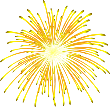 a yellow firework clipart