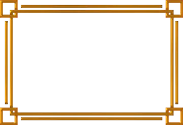 an orange frame with a white background