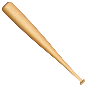 a wooden baseball bat on a white background